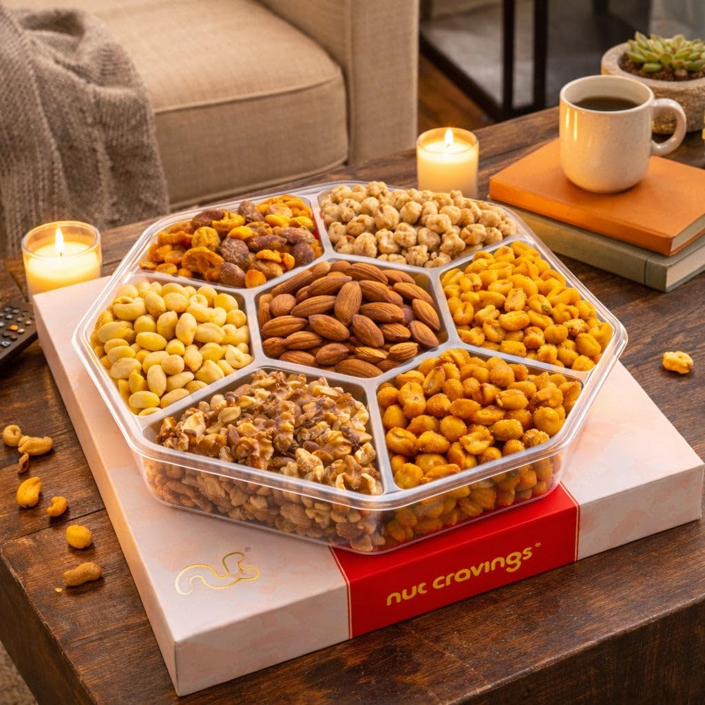 Nut Cravings roasted and salted peanuts and almonds, perfect for snacking.