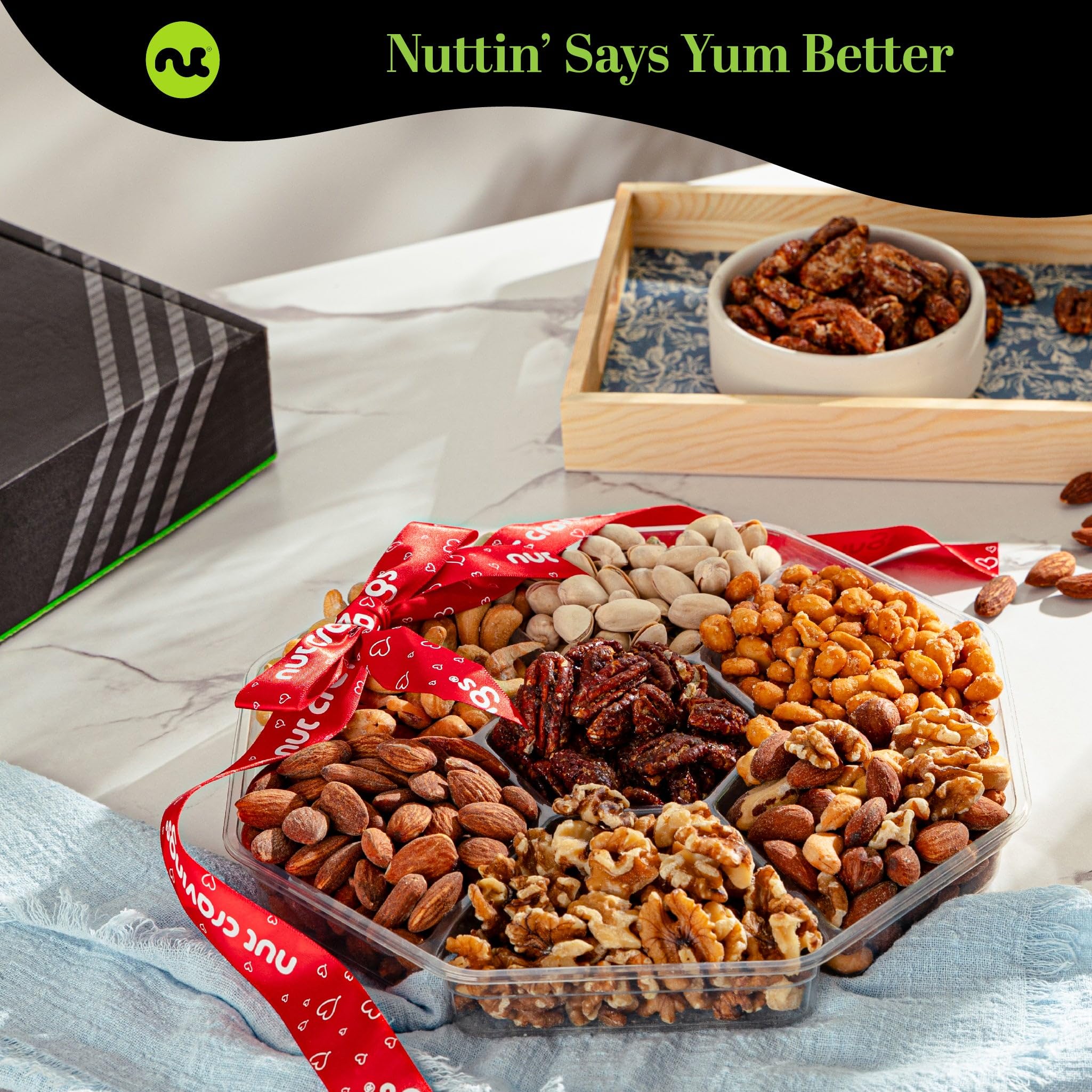 Nut Cravings seven-nut assortment delivers varied flavors for snacking at home.
