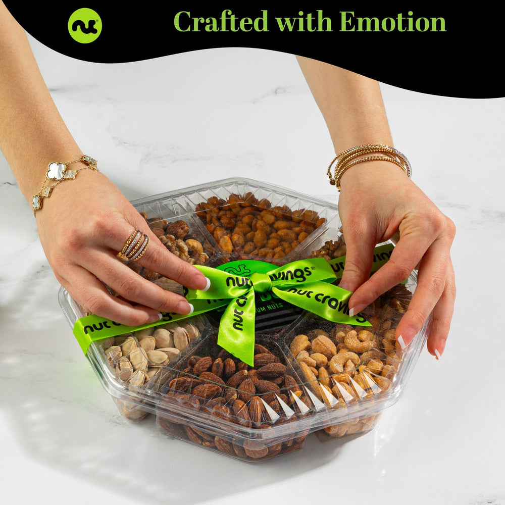 Nut Cravings pistachios and toffee peanuts offer crunchy texture and flavor accents