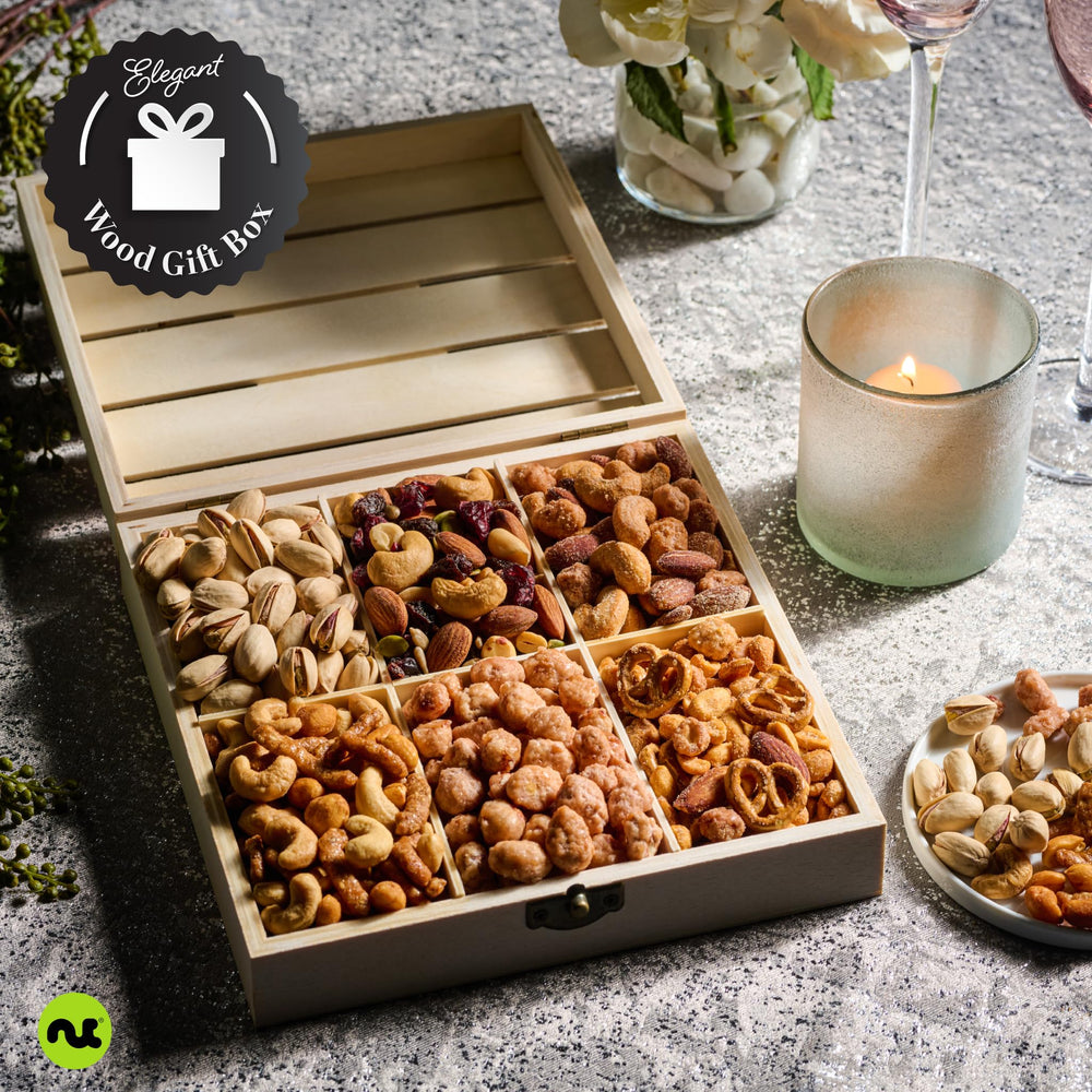 Nut Cravings 12-nuts selection tray provides variety for sharing
