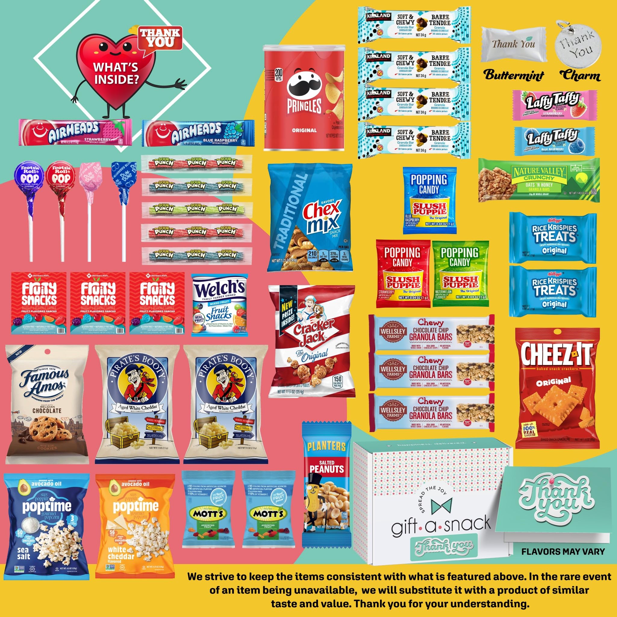 Nut Cravings Variety Snack Tray shows a diverse mix of sweets and savories