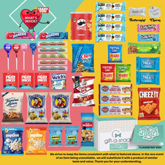 Nut Cravings Variety Snack Tray shows a diverse mix of sweets and savories