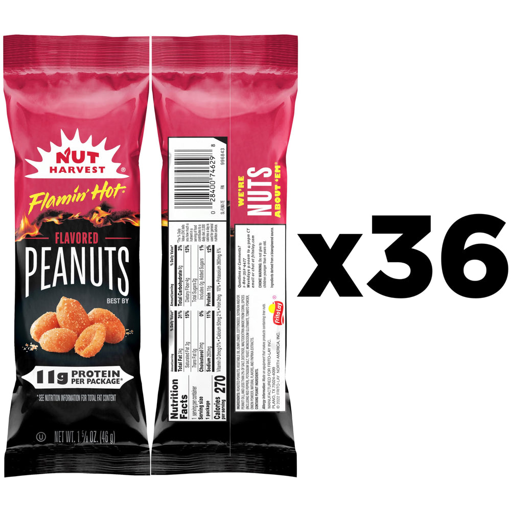 Nut Harvest Flamin' Hot Peanuts on-the-go packs for busy days