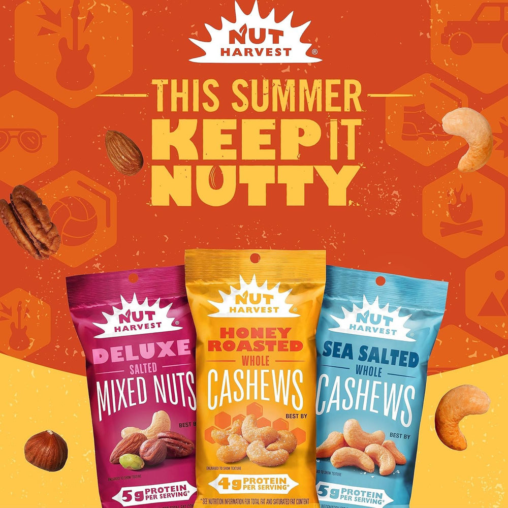Nut Harvest Honey Roasted Peanuts back-of-pack detail nutrition and ingredients.