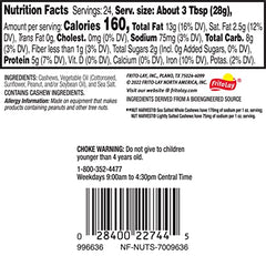 Closeup of resealable Nut Harvest cashews emphasizing fresh, roasted flavor