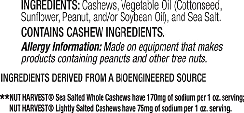 On-the-go serving with Nut Harvest cashews for easy mid-day snacking