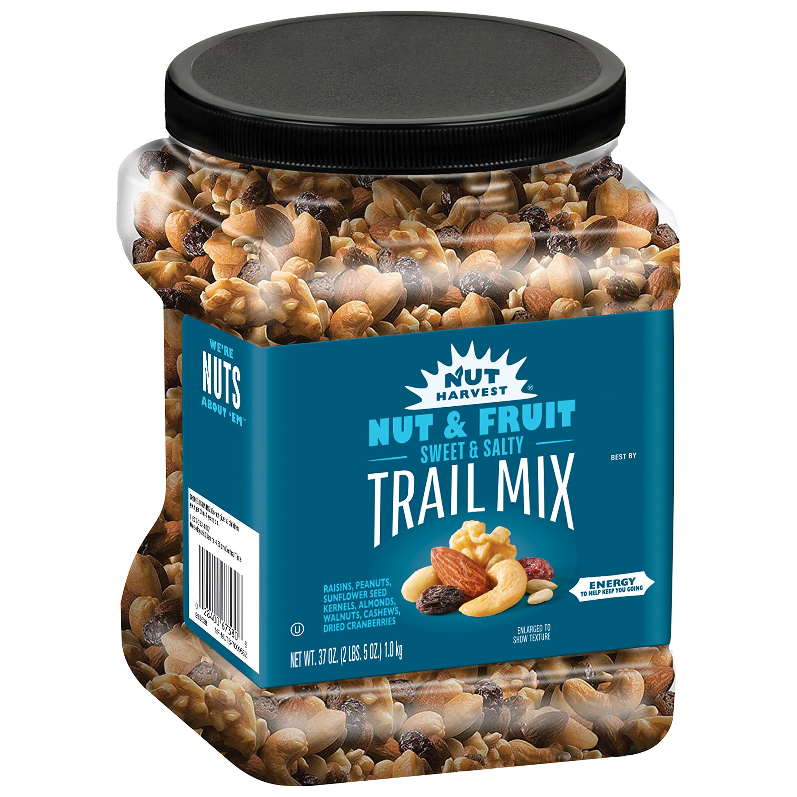 Nut Harvest Nut & Fruit Mix jar front view, ideal for sharing.