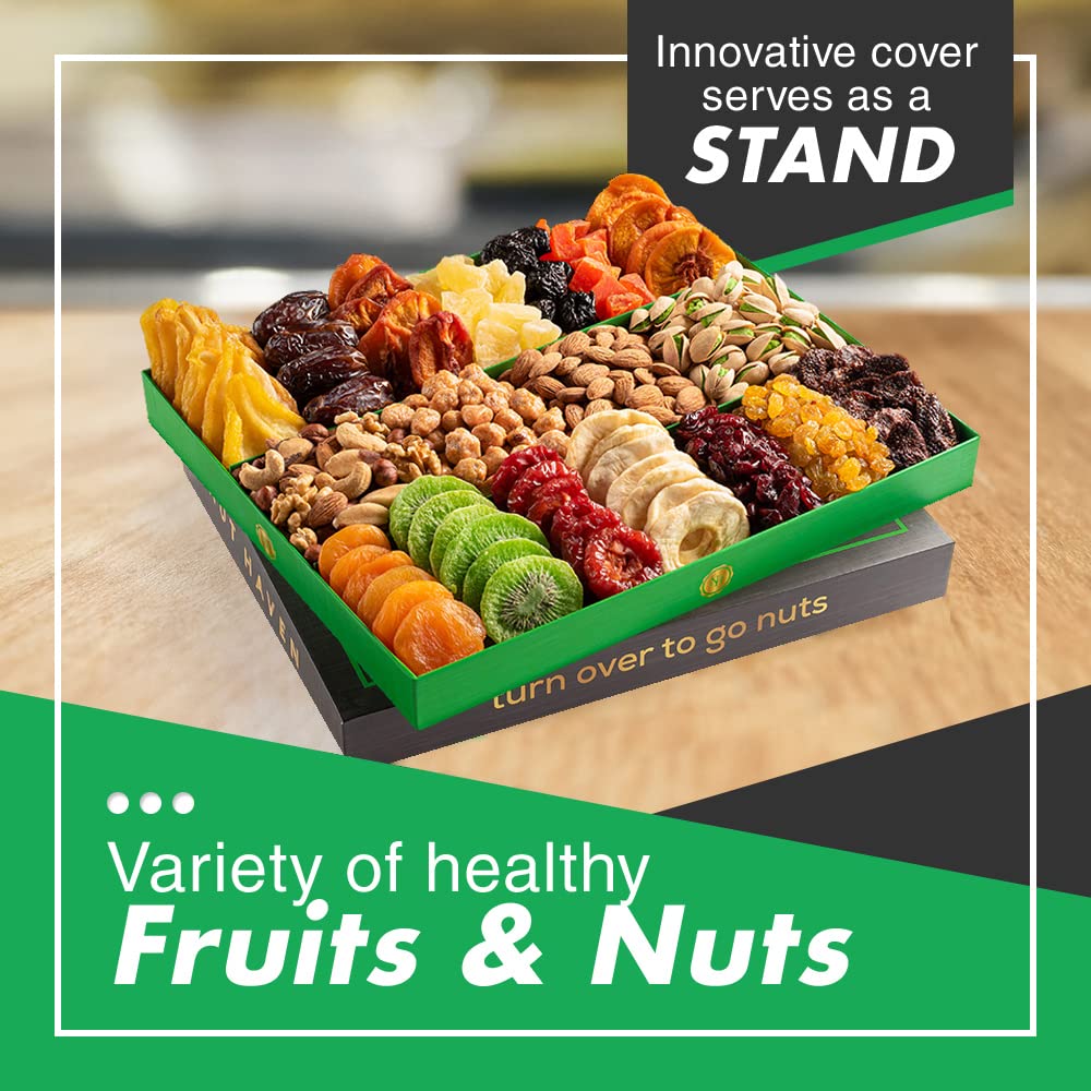 Nut Haven deluxe gift box packaging elevates gifting with elegant presentation.