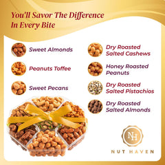 Nut Haven toffee peanuts offer a sweet crunch for party trays.