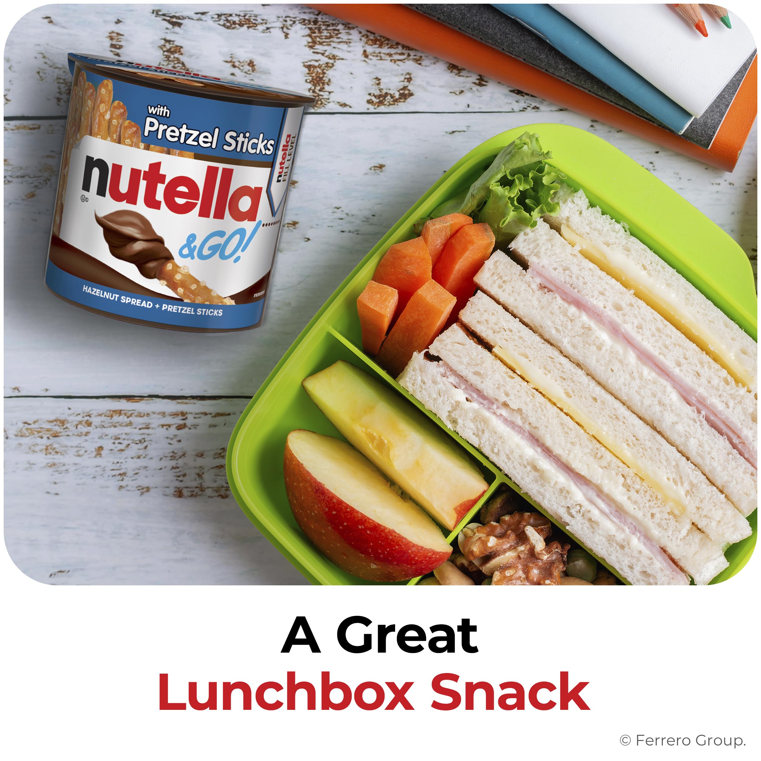 Nutella & GO! 24-pack display ideal for families and sharing