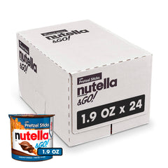 Nutella & GO! cups with hazelnut spread and pretzels for quick on-the-go snacking