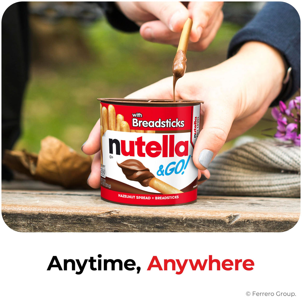 Nutella & GO! lunchbox-friendly treat, creamy spread meets crunchy sticks