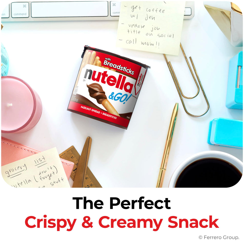 Nutella Go! creamy spread shown for indulgent dipping.