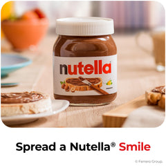 Nutella hazelnut spread on toast for a quick, indulgent breakfast.