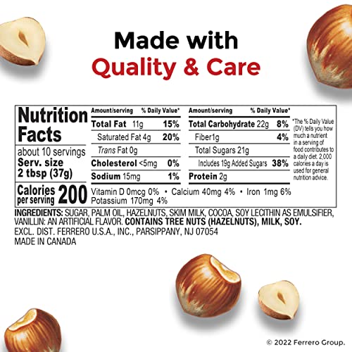Nutella Roasted Hazelnuts Cocoa—rich flavor and smooth texture.