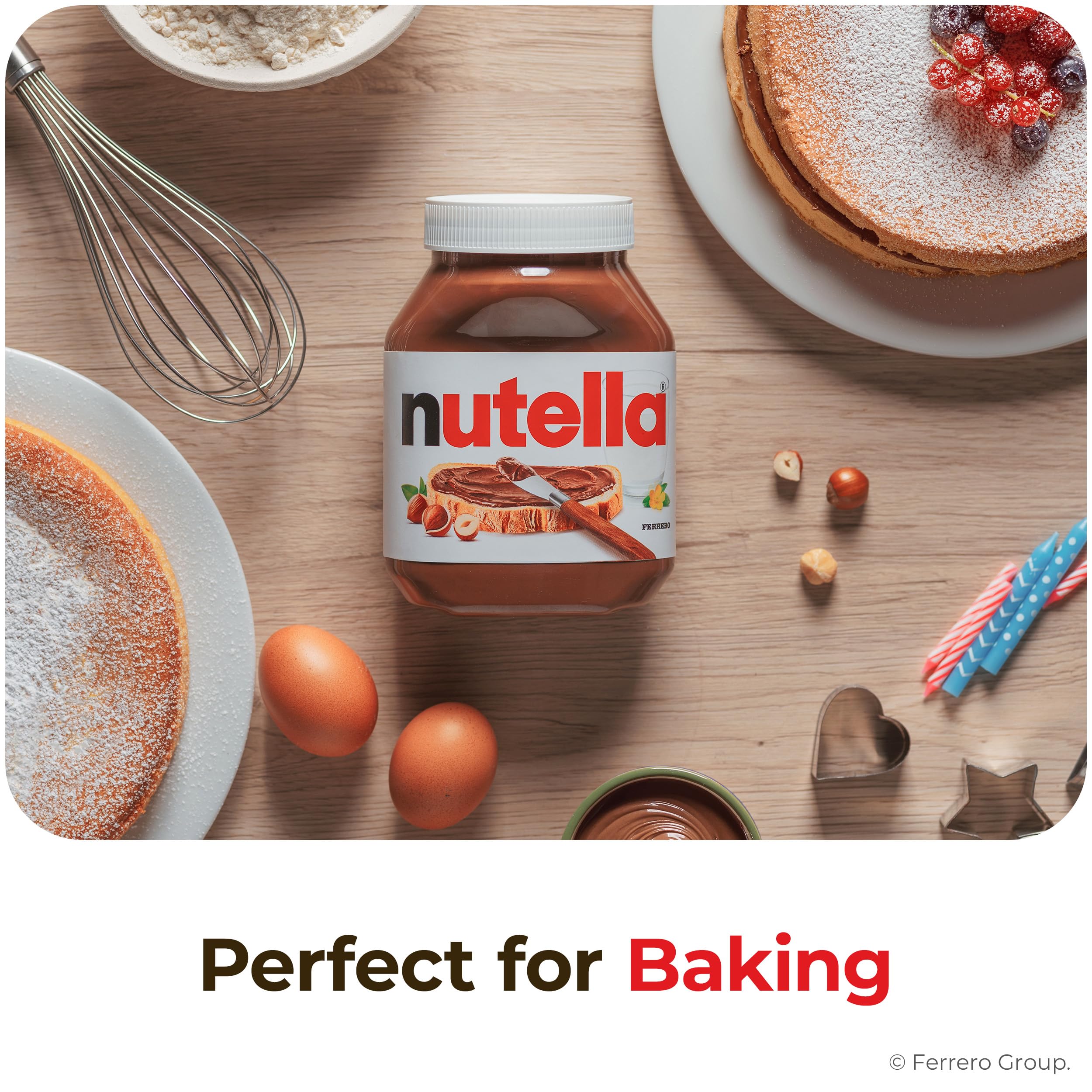 Nutella waffles with spread as dessert topping idea.