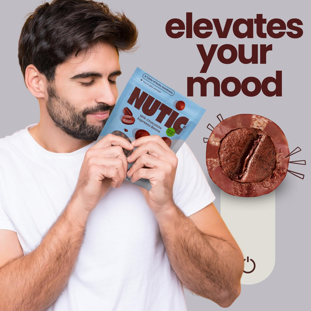 Nutic energy-boosting on-the-go snack with coffee-infused bite.
