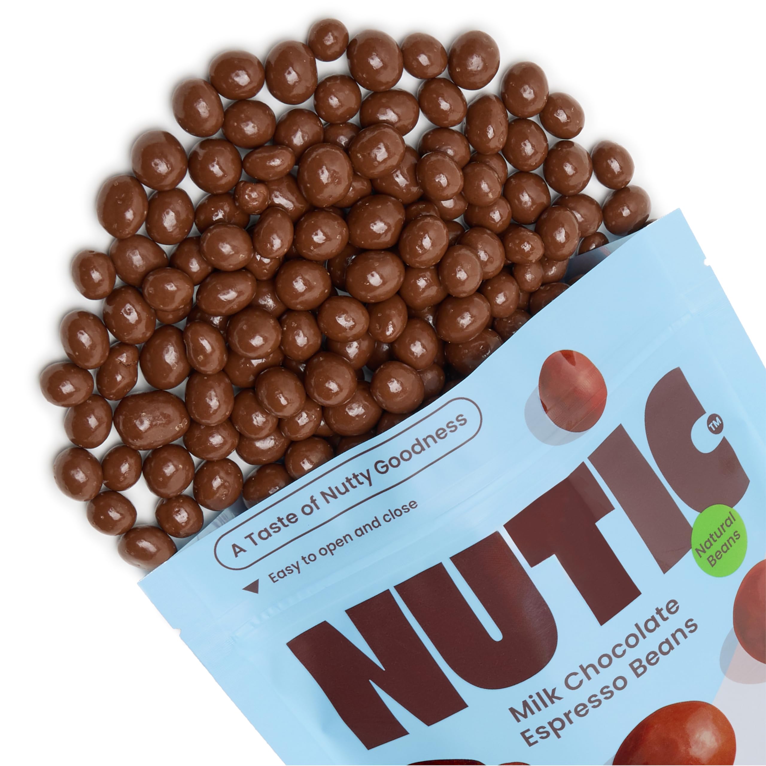 Nutic gourmet espresso beans balanced with milk chocolate sophistication.