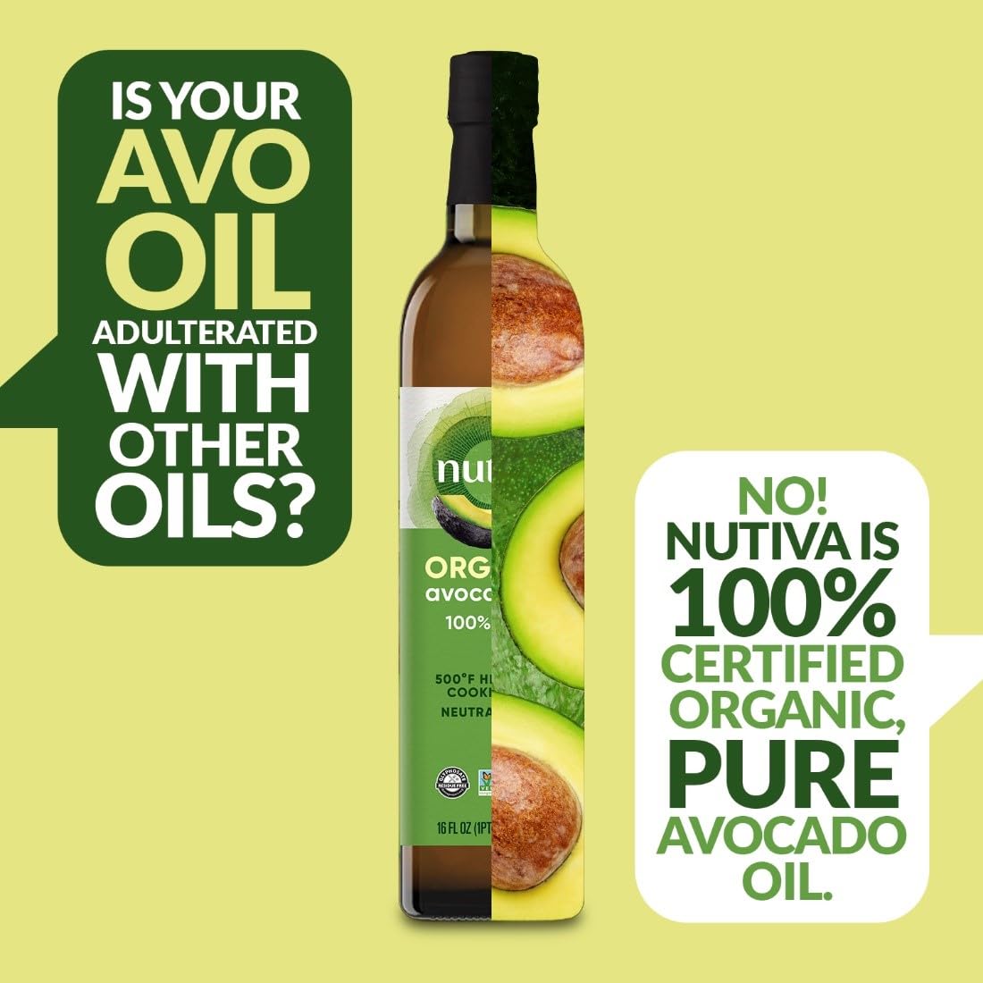 Nutiva avocado oil helps grilling and broiling with a high smoke point.
