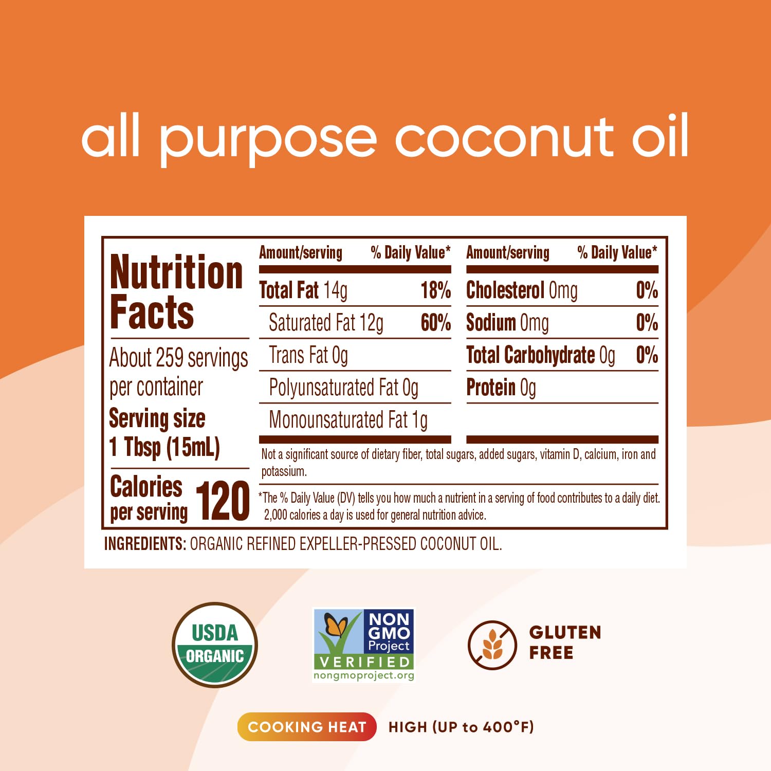 Nutiva coconut oil used for high-heat cooking in a hot pan