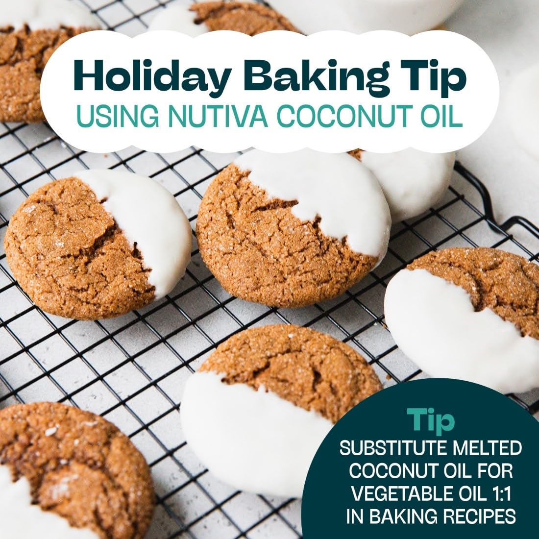 Nutiva coconut oil label showing organic and non-GMO sourcing.