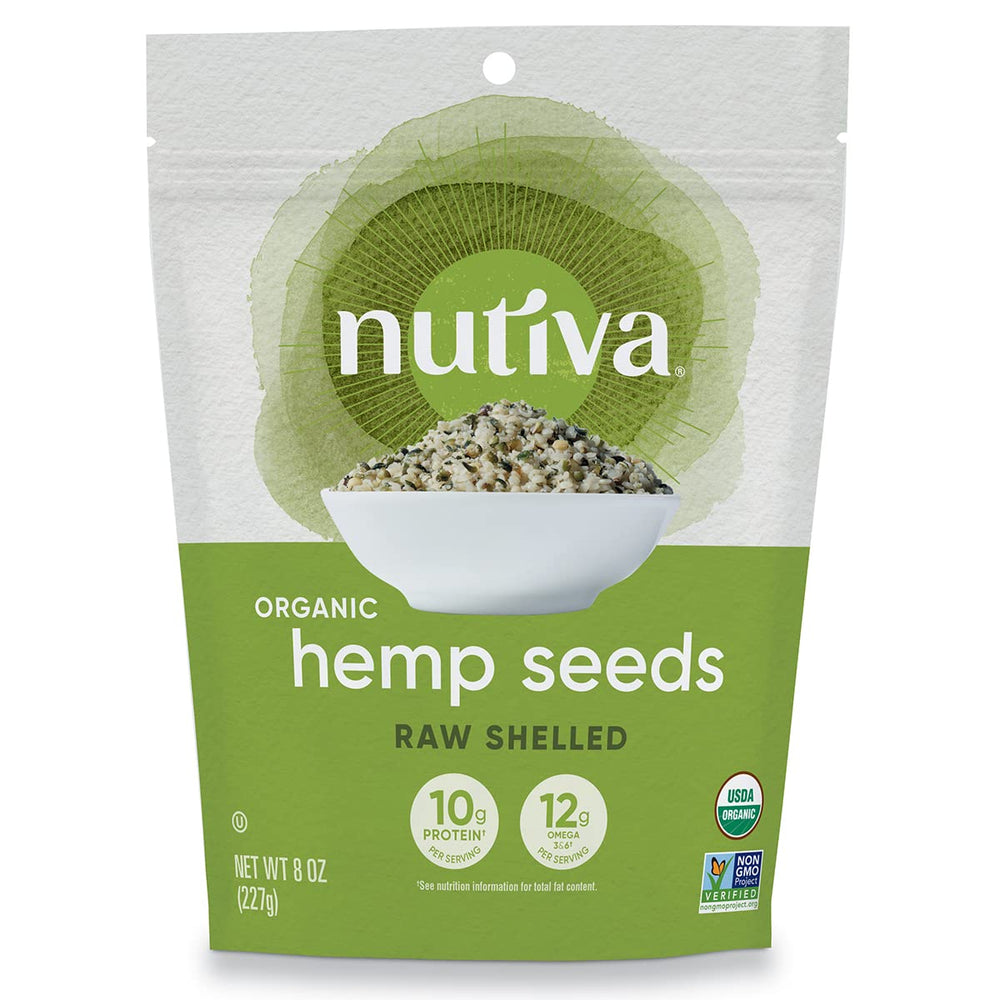 Nutiva hemp seed shelled raw ready to sprinkle on cereals