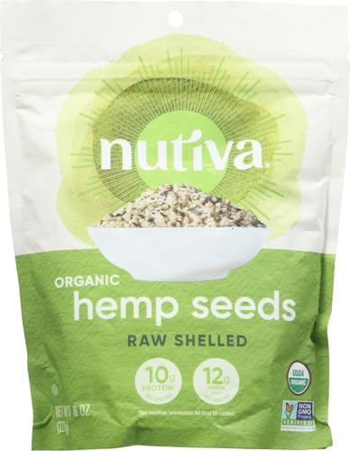 Nutiva hemp seed shelled in a smoothie bowl for omega-3 boost