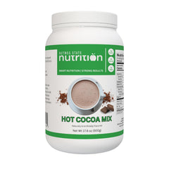 Nutmeg State Nutrition hot cocoa canister front display with protein highlight