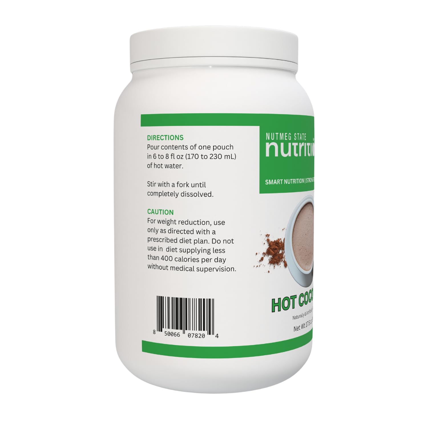 Nutmeg State Nutrition hot cocoa ingredients close-up emphasizing clean protein options