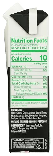Nutpods Pistachio Creamer ingredients closeup—premium plant-based blend