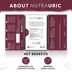 Nutra Tea Nutrauric cherry dried berries highlight flavorful blend.