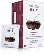 Nutra Tea Nutrauric tea bags close-up for convenient daily use.