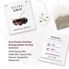 Nutra Tea Nutrauric turmeric powder texture hints at warm notes.