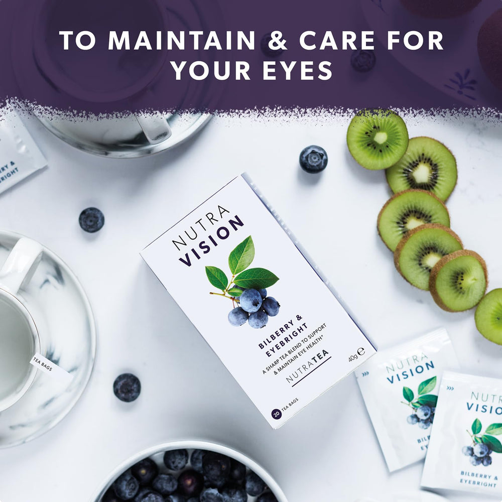 Nutra Tea Nutravision kiwi and orange pepper pieces add fruity aroma and flavor.