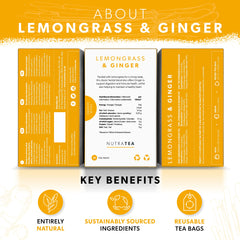 Nutra Tea steam rising from a cup, highlighting a warming ginger-lemongrass infusion