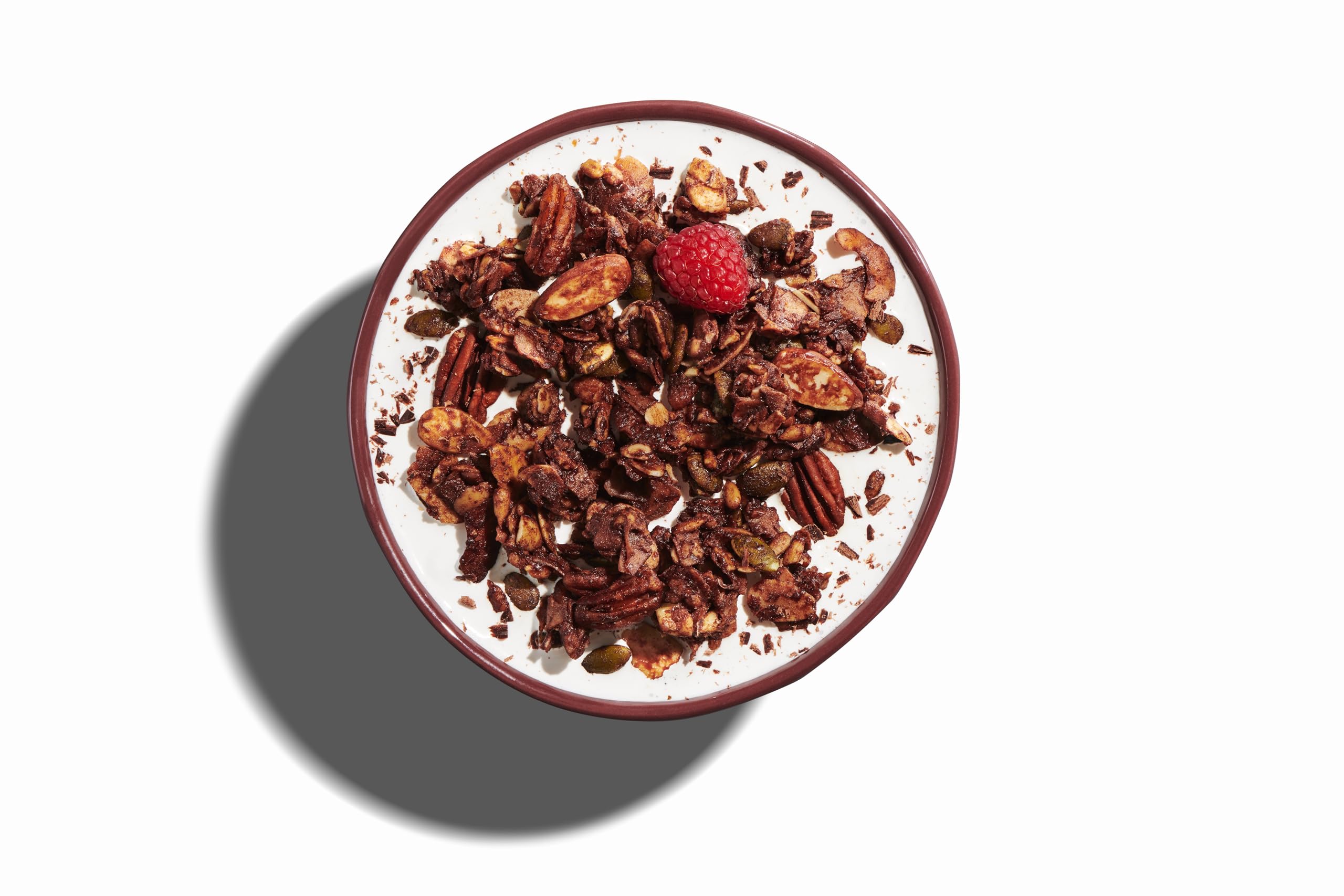 NuTrail Nut Granola Dark Chocolate parfait served as a versatile morning treat.