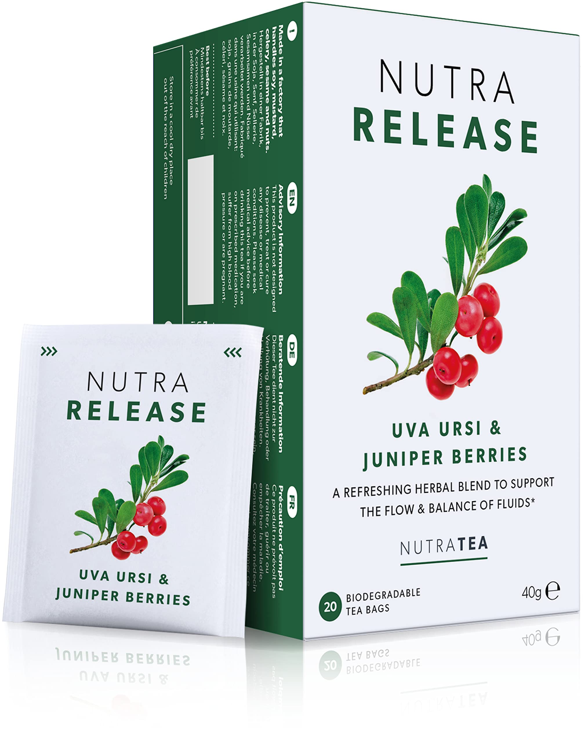 Nutra Tea Nutrarelease Kidney Tea packaging shows premium herbal blend for daily wellness.