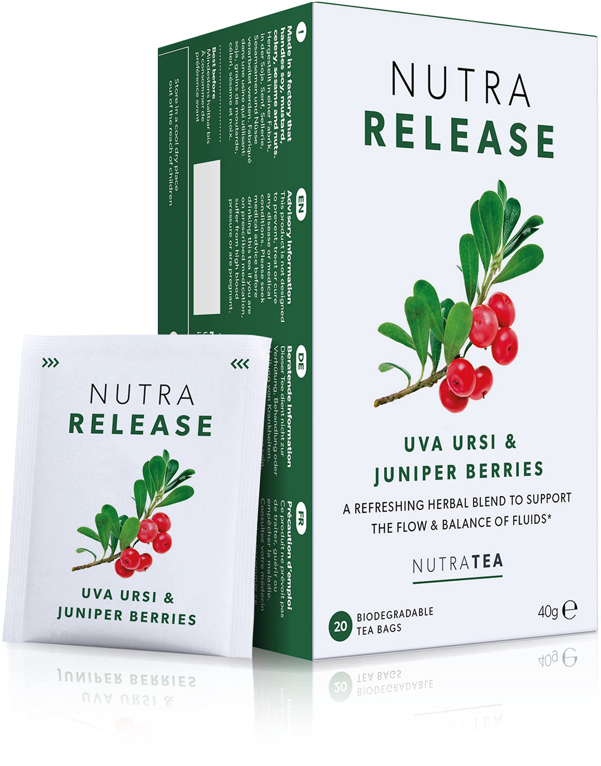 Nutra Tea Nutrarelease Kidney Tea packaging shows premium herbal blend for daily wellness.