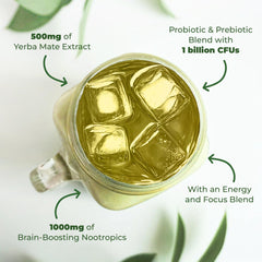 Person studying with Nutratology Yerba Mate for sustained focus during work