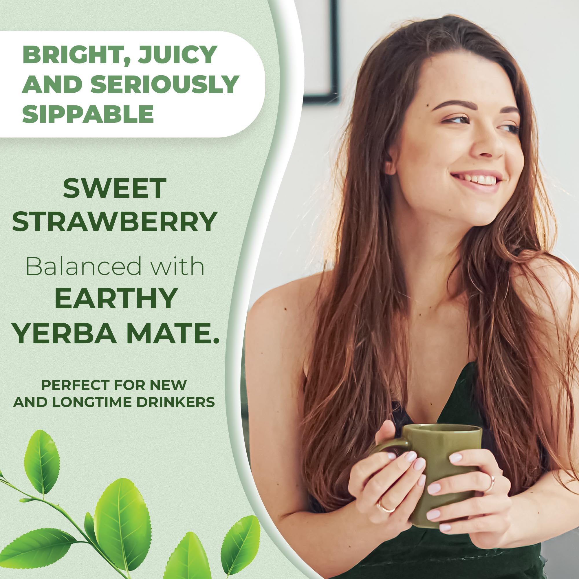 Nutratology Yerba Mate Instant Tea bottle label highlights USA-made quality