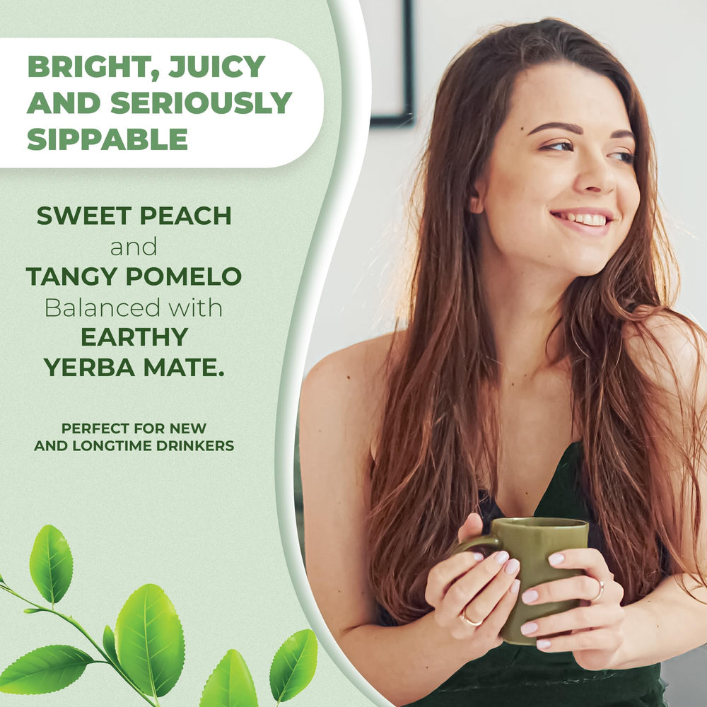 Nutratology Yerba Mate Instant Tea Powder is poured into a glass for on-the-go energy.
