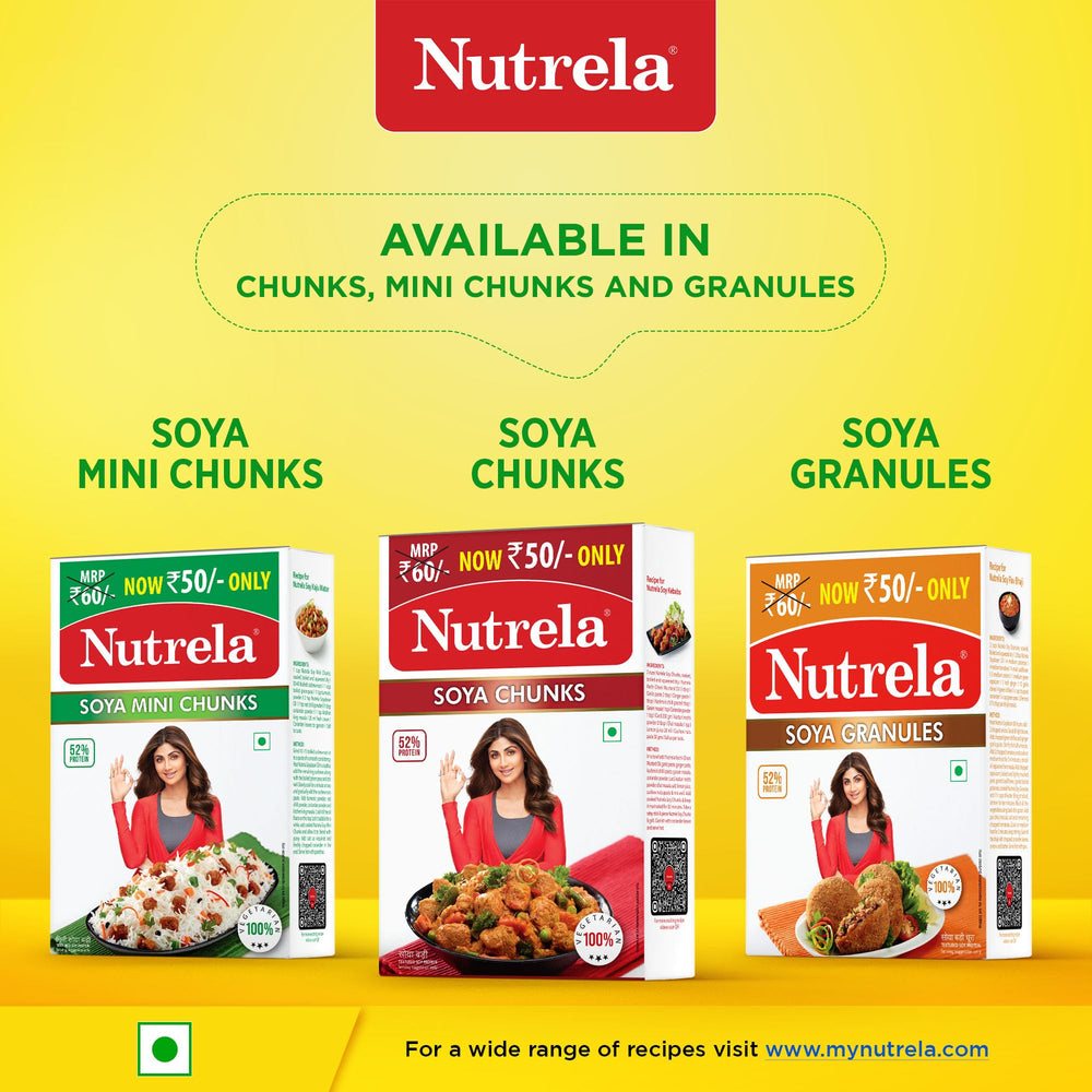 Nutrela Soya Chunks salad use—protein boost for fresh greens.
