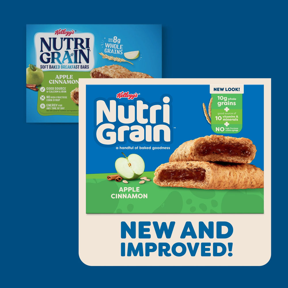 Nutri-Grain filling close-up highlights apple cinnamon flavor.