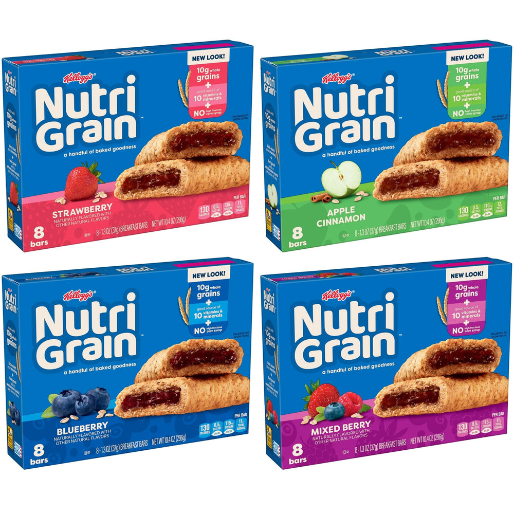 Nutri-Grain 32 bars pack packaging ready for family snack planning
