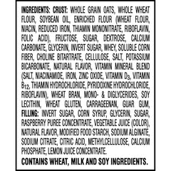 Nutri-Grain bars ingredients label shows real fruit and simple nutrition.