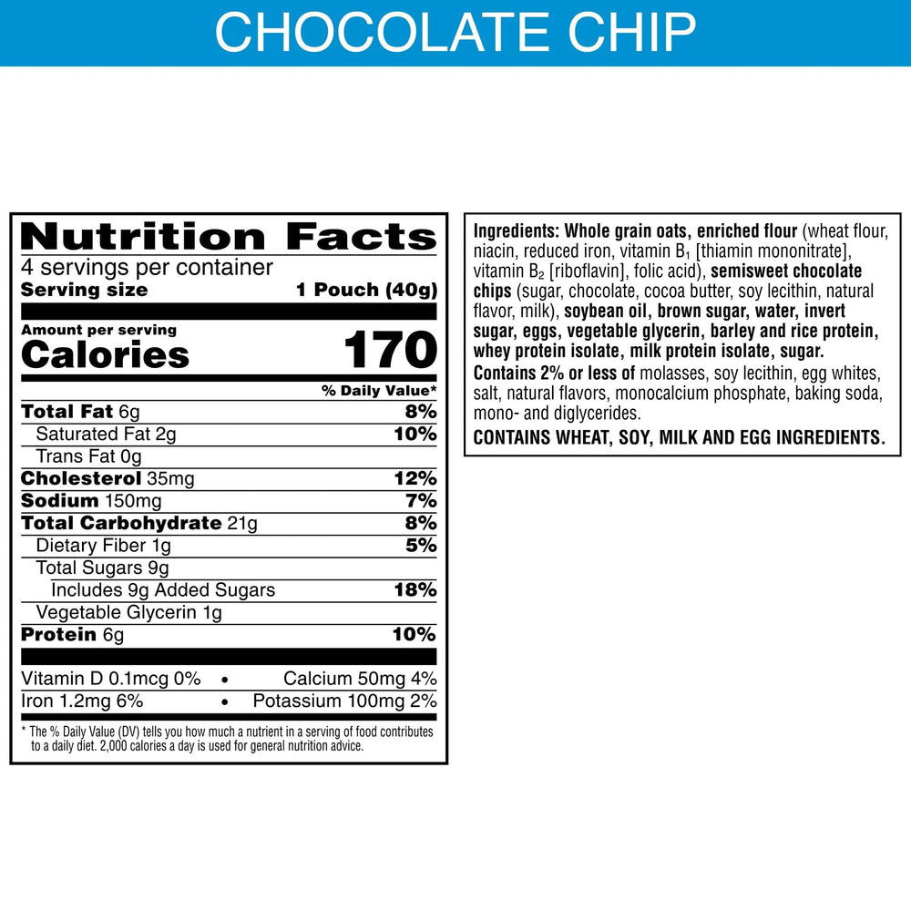 Nutri-Grain Power-Fulls bite close-up displaying chewy texture with chips.