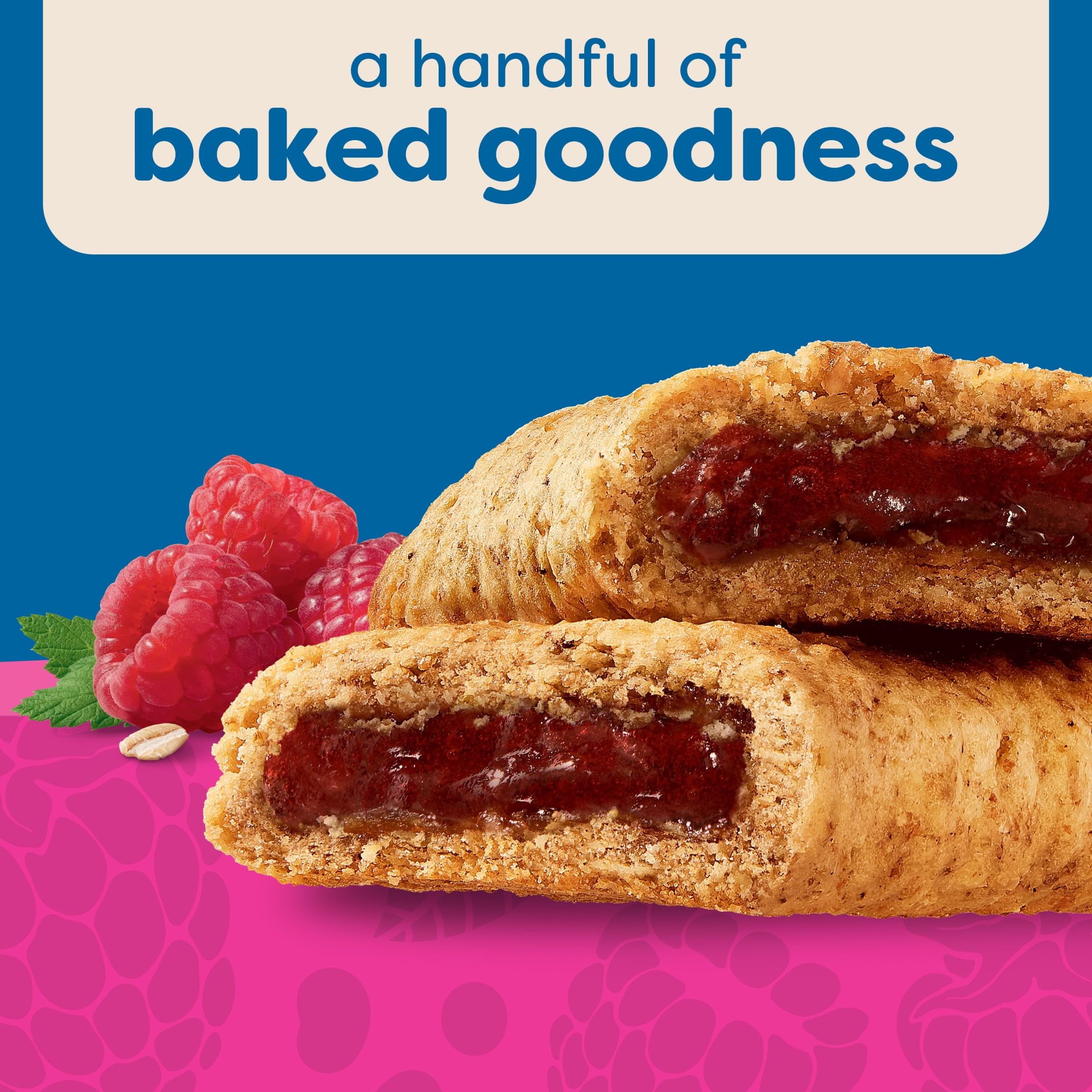 Nutri-Grain raspberry bars close-up highlighting filling texture and flavor.