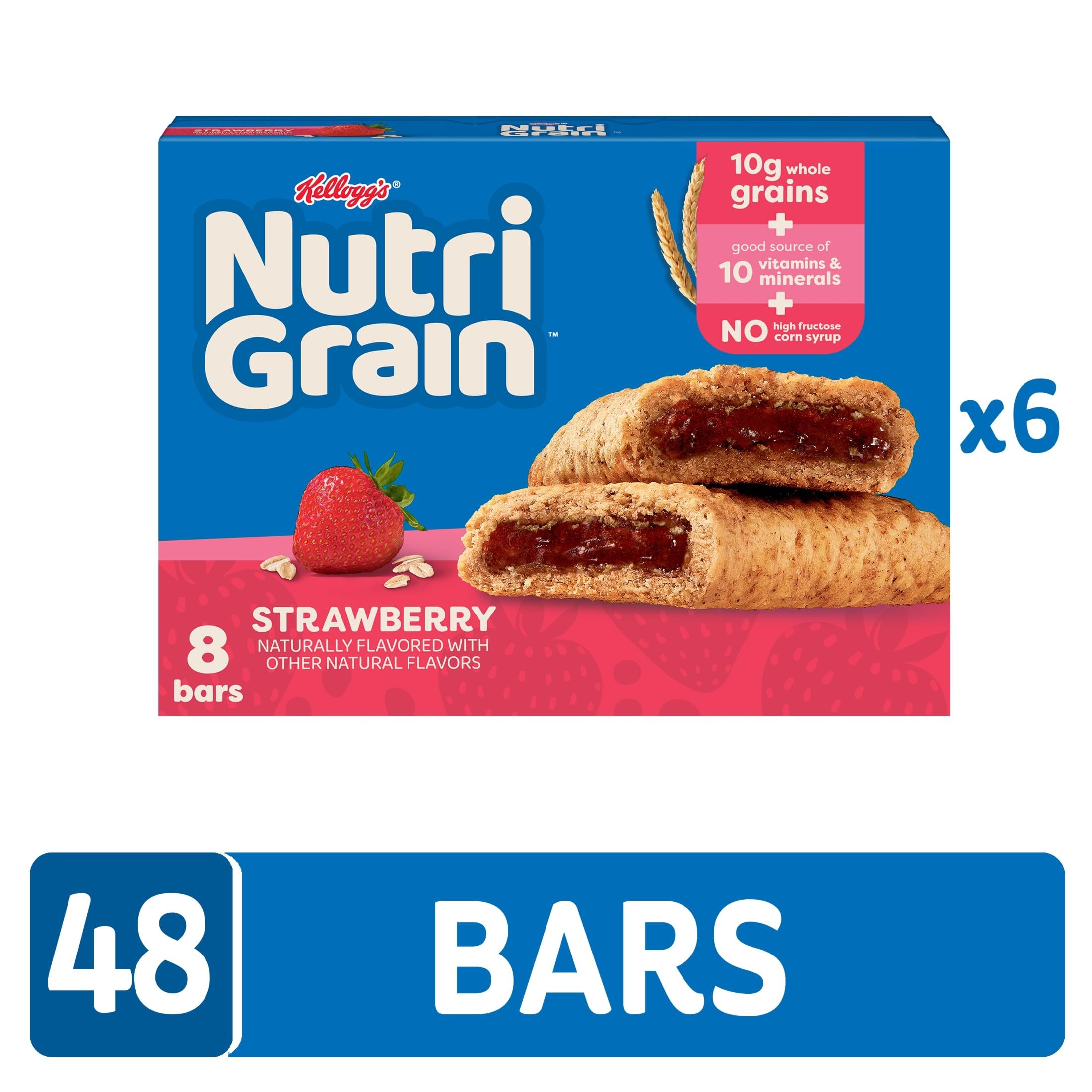 Nutri-Grain Soft Baked Bars on breakfast plate suggest a wholesome start to the day.