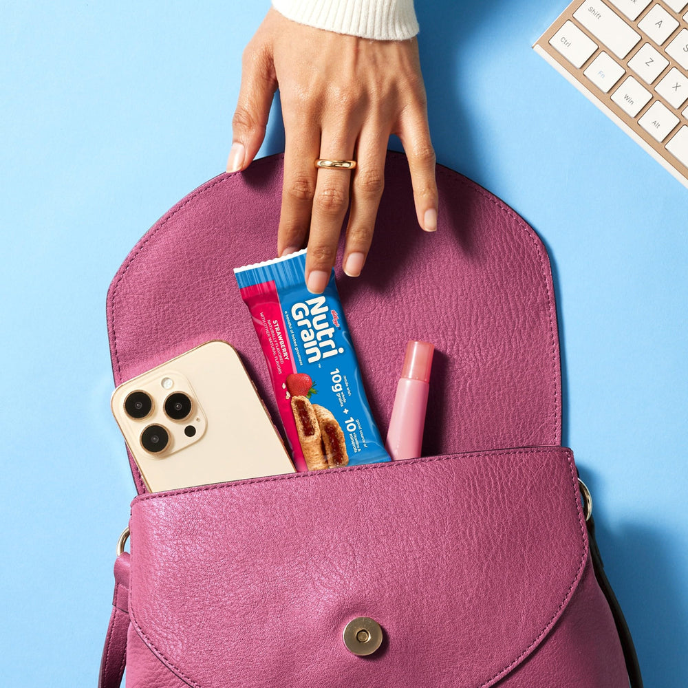 Nutri-Grain Soft Baked Bars on road trip illustrate a quick energy boost.