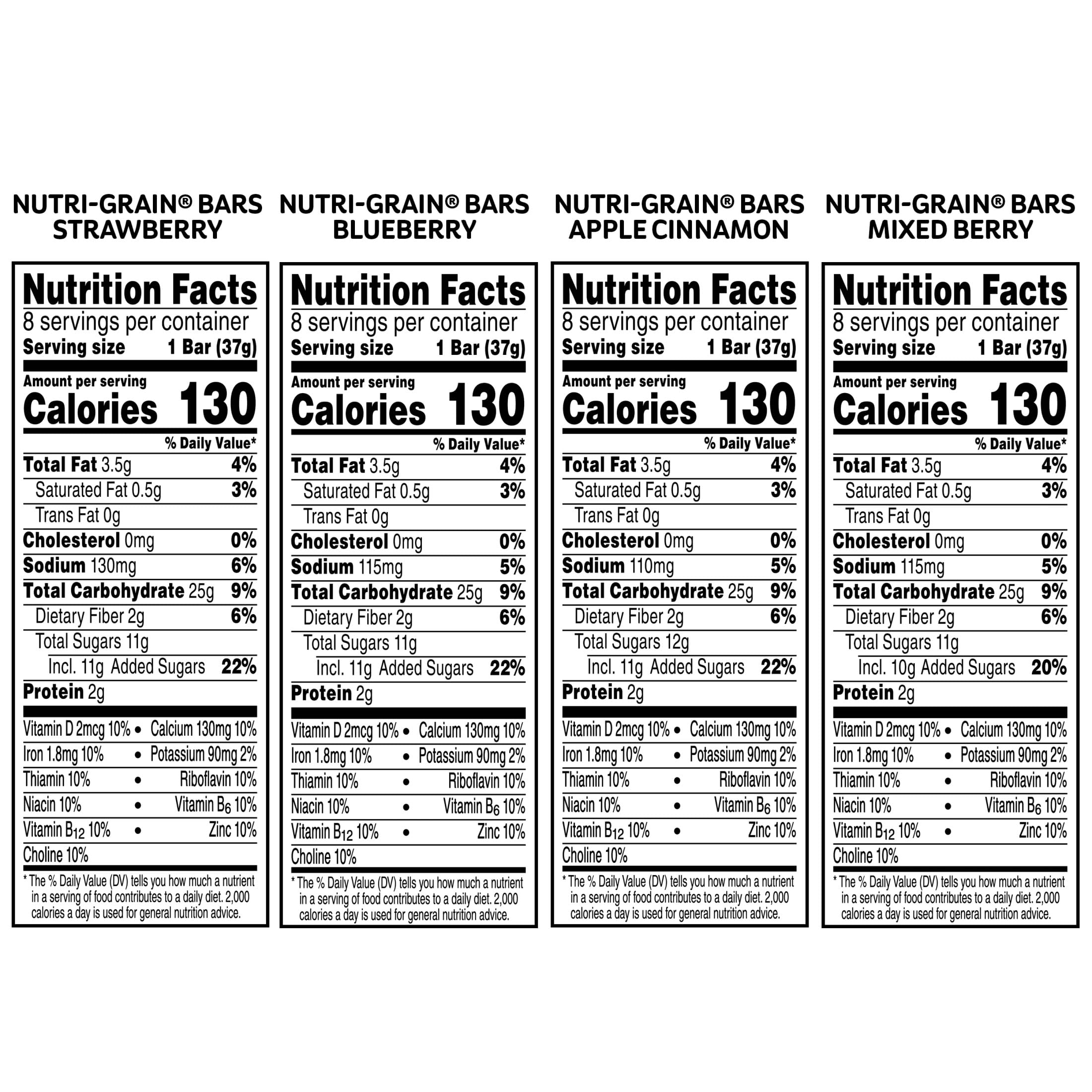 Nutri-Grain Soft Baked Bars mixed berry flavor on the go